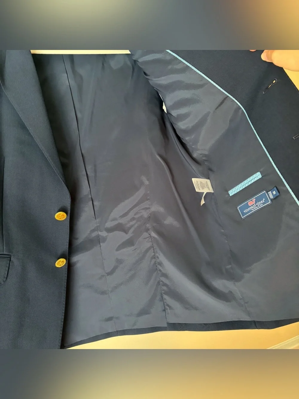 Vineyard Vines | Kids Boathouse Performance Wool Blazer Navy Blue Gold Size 18